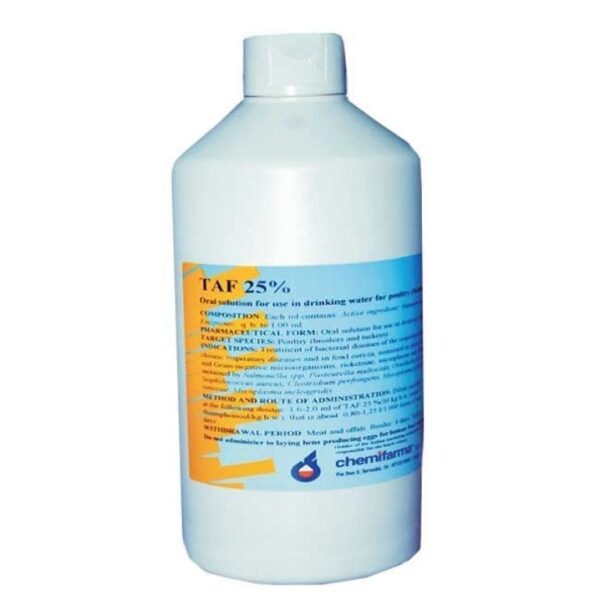 Taf 25% Oral (Thiamphenicol 250mg | 1L | 5L)