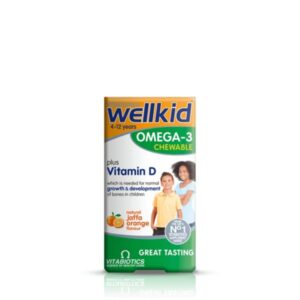 Vitabiotics Wellkid Omega 3 Chewable  4-12 Years, 60 Capsules