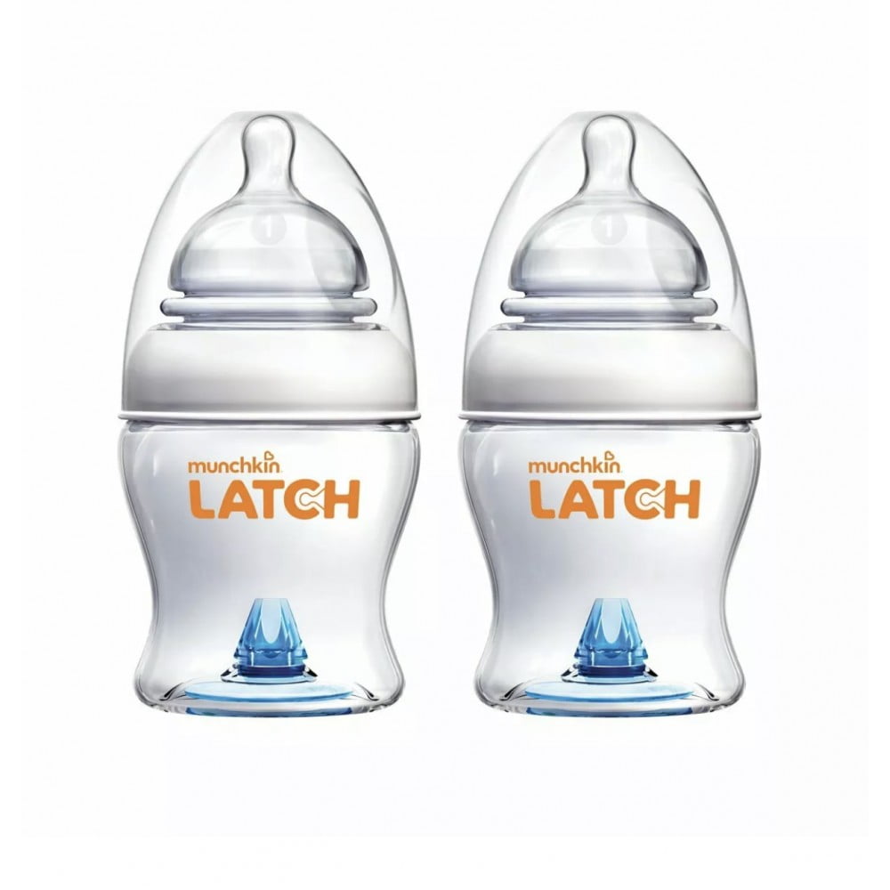 Munchkin Latch Bottle With Anti-Colic Valve (4 oz/120 ml, 2 Pack)