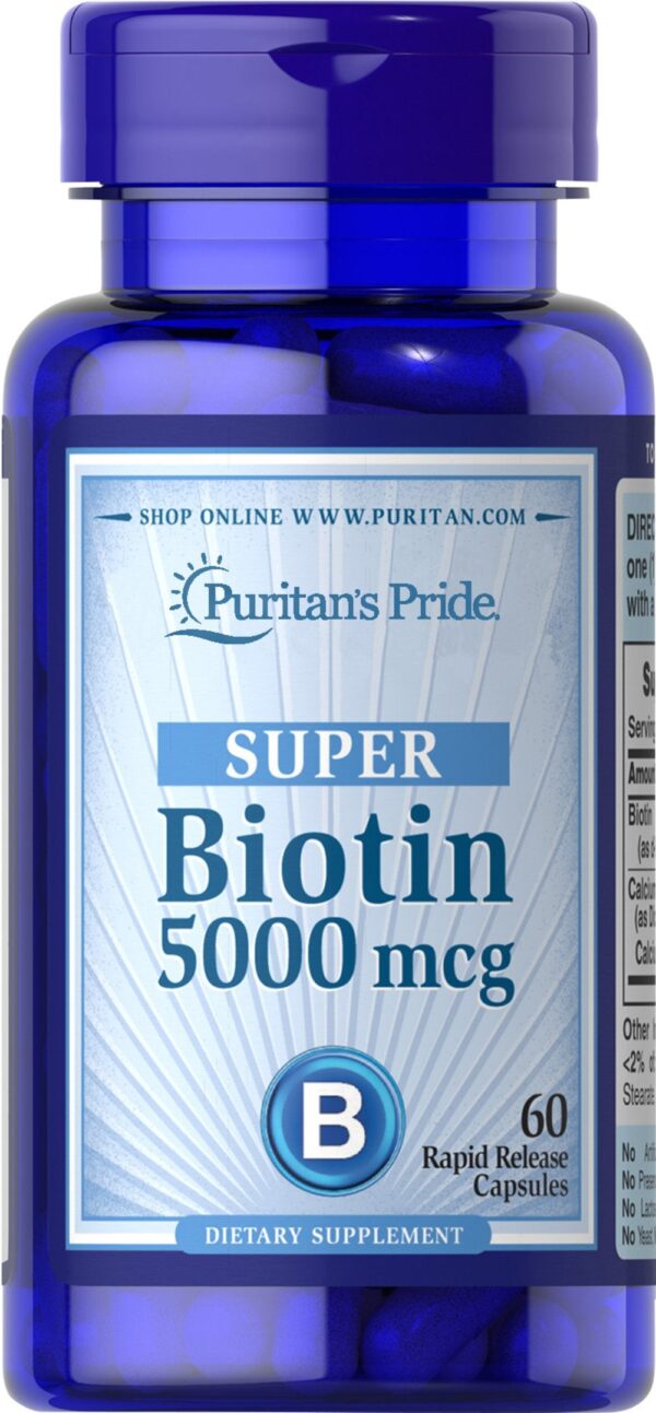 Puritan's Pride Biotin 5000mcg Capsules X 60 - request current price on allschoolabs.com