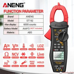 Aneng St192 St191 6000 Counts Digital Multimeter 600a Dc Ac