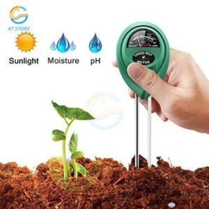 3 In 1 Soil PH Meter Sunlight PH Tester Garden Flowers Soil Moisture Sensor Meter Plants Acidity Humidity PH Monitor Detector-3 In 1