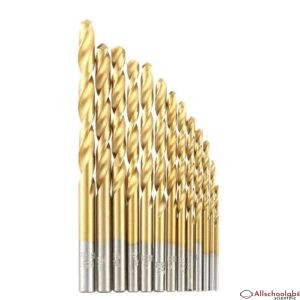 13pcs/set HSS Plating Titanium Twist Drill Bit Set Metric System 1.5-6.5mm High Quality Woodworking Wood Metal Drilling Tool