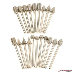20 Pieces/set Diamond Grinding Head Drill Bits Rotary Tools