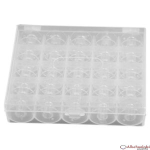 25pcs Plastic Empty Bobbins Case For Brother Janome Singer Sewing Machine