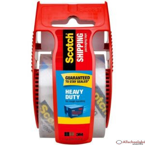 3M Scotch Heavy Duty Shipping Packaging Tape With Dispenser TAPE CUTTER