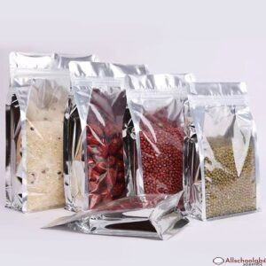 50 Pieces Side Gusset Self-Stand Ziplock Pouch