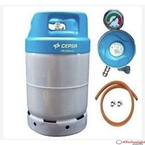 Affordable Cepsa 12.5kg Gas Cylinder With Metered Regulator, Hose & Clips