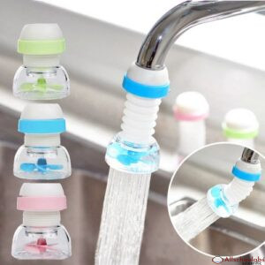 6PCS Splash-Proof Tap Water Filter Retractable Nozzle 360-Degree Adjustable Water Purification