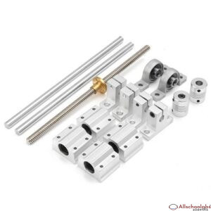 15Pcs 200Mm Optical Axis Guide Bearing Housings Aluminum Rail Shaft Lead Screw Rod Slide Bushing Shaft Coupling Cnc Parts