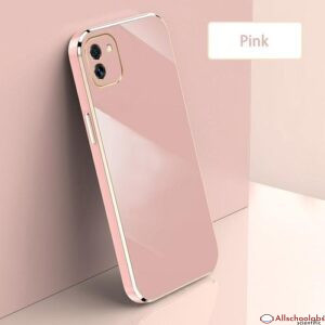 Getf1 Ultra Thin Plating Phone Case for Samsung Galaxy A03 Lens Protection soft Phone Back Cover-Pink