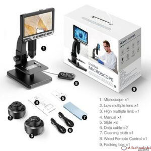 Elikliv EDM11S Electronic Digital Microscope 2000X Biological Microscope 7 Inch IPS LED For Lab Cellular Soldering Phone