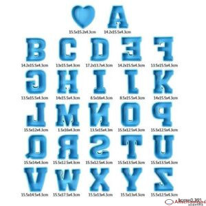 3D Alphabet Epoxy Resin Silicone Mold, DIY Epoxy Casting Molds R