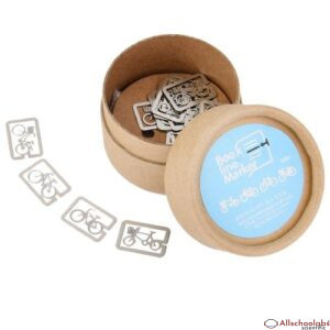 20pcs 4 Style Metal Bookmark Souvenirs Field Line Marker With Box Bicycle