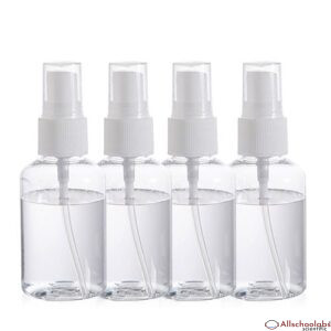 4 Pack 50ml Spray Bottles Fine Mist Transparent Empty
