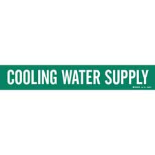Brady COOLING WATER SUPPLY Polyester Pipe Markers|Buy Online