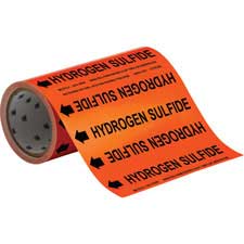 Brady HYDROGEN SULFIDE Roll Form Pipe Marker|Buy Online