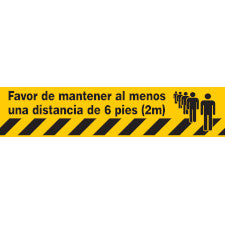 Brady Favor De Mantener Al Menos Una Distancia De 6 pies 2M Floor Tape Strips| Buy Online