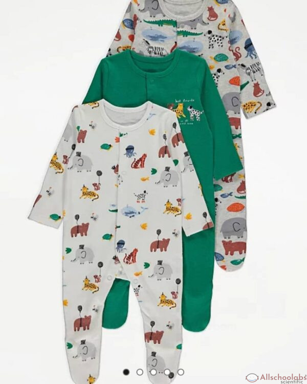 George UK Baby Sleepsuits 3pk