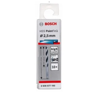 BOSCH 2608577193 2.5MM HSS POINT-TeQ METAL TWIST DRILL BIT