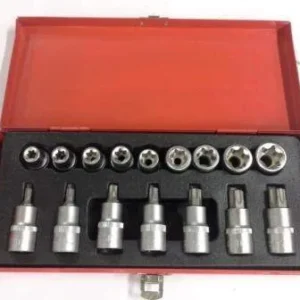 UNBRANDED 16PC 1/2″ DR. TORX SOCKET & BIT SET