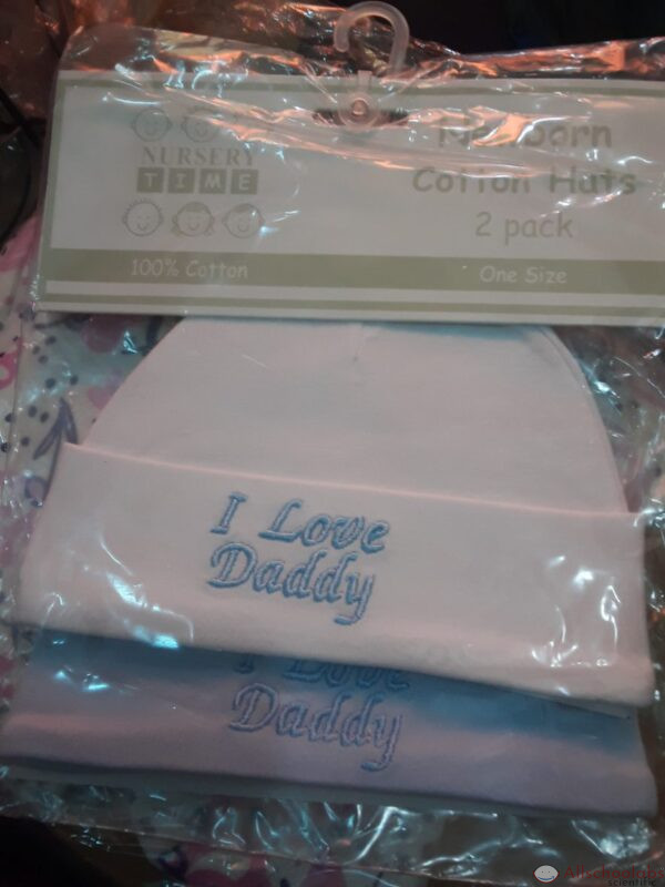 Nursery Time Newborn Cotton Hats 2pk
