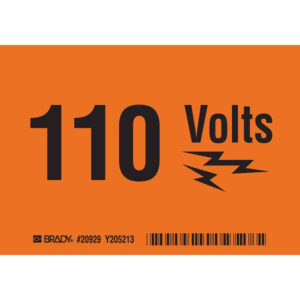 Electrical Labels and Markers |110 VOLTS Sign| Buy online