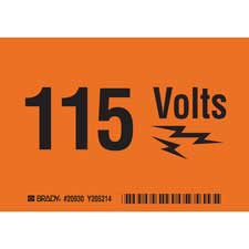 Electrical Labels and Markers | 115 VOLTS Sign| Buy online