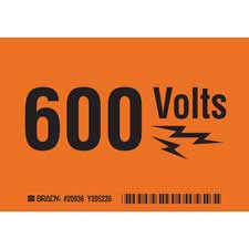 Electrical Labels and Markers | 600 VOLTS Sign| Buy online