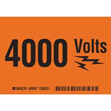 Electrical Labels and Markers | 4000 VOLTS Sign| Buy online