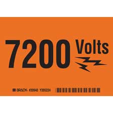 Electrical Labels and Markers | 7200 VOLTS Sign| Buy online