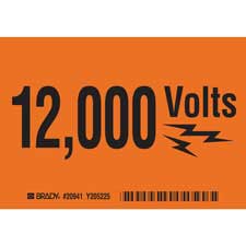 Electrical Labels and Markers | 12,000 VOLTS Sign| Buy online