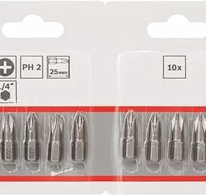 BOSCH 2607001512 25mm EXTRA HARD SCREWDRIVER BIT SET PH2
