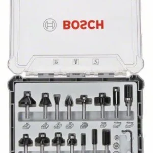 BOSCH 2607017471  6MM 15PIECE WOOD BIT SET FOR SHANK ROUTER