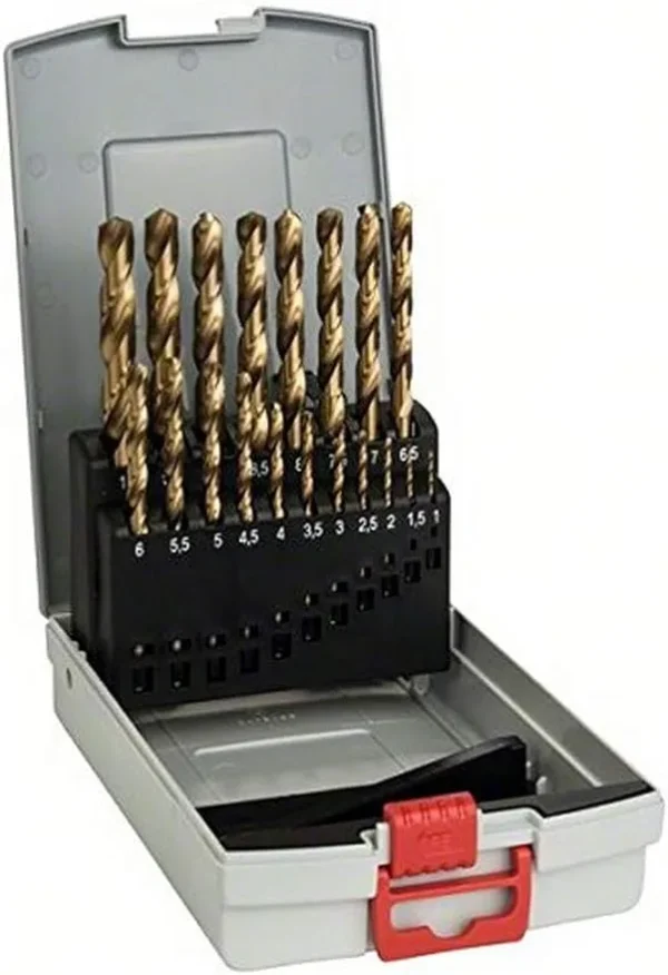 BOSCH 2608587015 1-10mm HSS-TiN PROBOX METAL DRILL BITS SET (titanium coating)