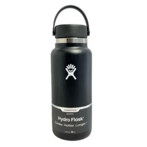 32 OZ Wide Flex Cap Black – Vacuum Bottle