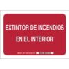 Brady Extintor De Incendios En El Interior Sign/ Buy online