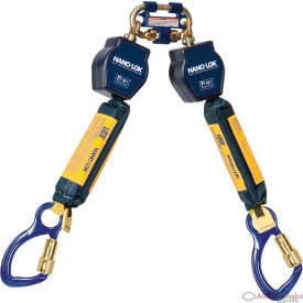 3M DBI-SALA 3101275 Nano-Lok Twin Self Retracting Lifeline, 6'L, 420 Cap Lbs