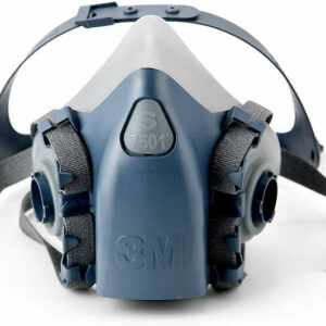 3M? 7501 Half Mask   Small (Grey Blue) Soft silicone face piece material for comfort and durability