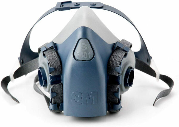 3M? 7501 Half Mask   Small (Grey Blue) Soft silicone face piece material for comfort and durability