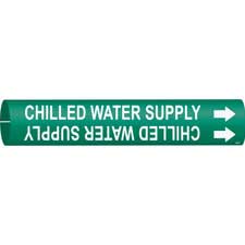 Brady CHILLED WATER SUPPLY Snap-On/Strap-On Pipe Marker|Buy Online