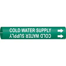Brady COLD WATER SUPPLY Snap-On/Strap-On Pipe Marker|Buy Online