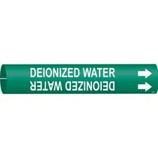 Brady DEIONIZED WATER Snap-On/Strap-On Pipe Marker|Buy Online