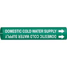 Brady DOMESTIC COLD WATER SUPPLY Snap-On/Strap-On Pipe Marker|Buy Online