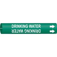 Brady DRINKING WATER Snap-On/Strap-On Pipe Marker|Buy Online