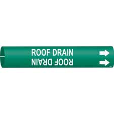 Brady ROOF DRAIN Snap-On Pipe Marker|Buy Online