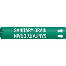 Brady SANITARY DRAIN Snap-On Pipe Marker|Buy Online