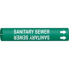 Brady SANITARY SEWER Snap-On Pipe Marker|Buy Online