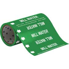 Brady MILL WATER Roll Form Pipe Marker|Buy Online