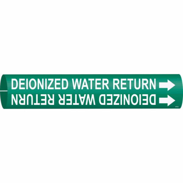 Brady DEIONIZED WATER RETURN Snap-On/Strap-On Pipe Marker|Buy Online